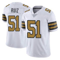 Kdoa NO.Saints #51 Cesar Ruiz Player White Limited Color Rush Home Game Stitched Jerseys