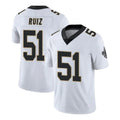 Kdoa NO.Saints #51 Cesar Ruiz Player White Limited Vapor Untouchable Home Game Stitched Jerseys
