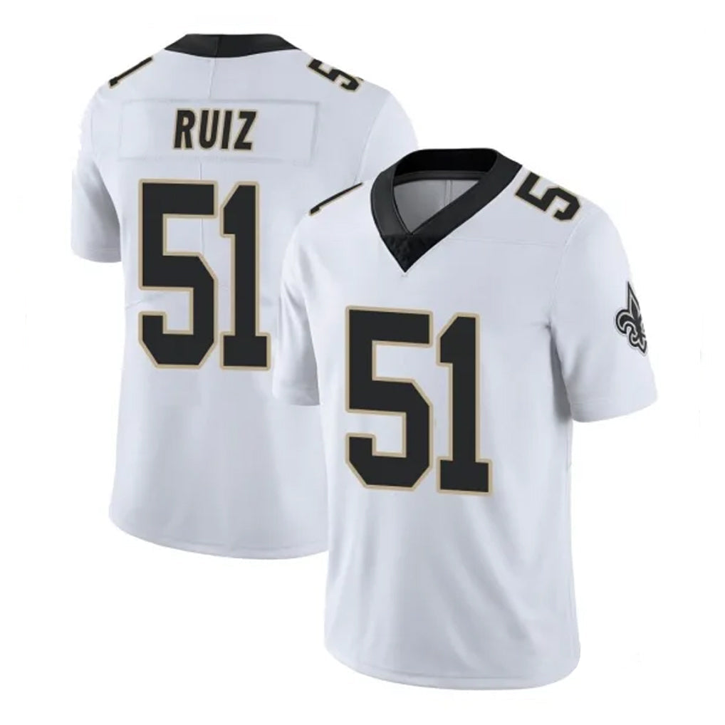 Kdoa NO.Saints #51 Cesar Ruiz Player White Limited Vapor Untouchable Home Game Stitched Jerseys