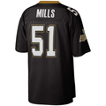 Kdoa NO.Saints  #51 Sam Mills Mitchell & Ness Black Legacy Replica Stitched Puhic Jersey