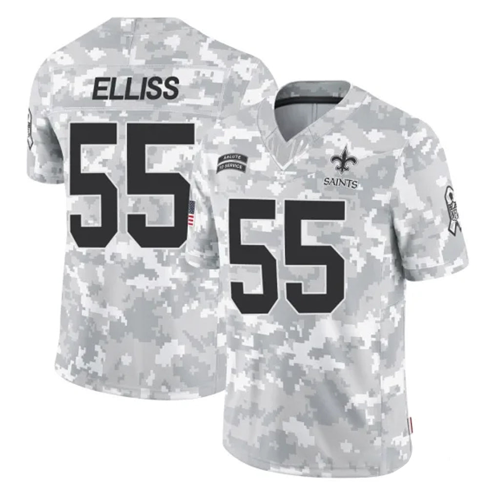 Kdoa NO.Saints #55 Kaden Elliss Player Arctic Camo Salute To Service Limited Game Stitched Jerseys