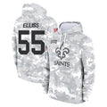 Kdoa NO.Saints #55 Kaden Elliss Player Arctic Camo Salute to Service Pullover Hoodies Limited Game Stitched Jerseys