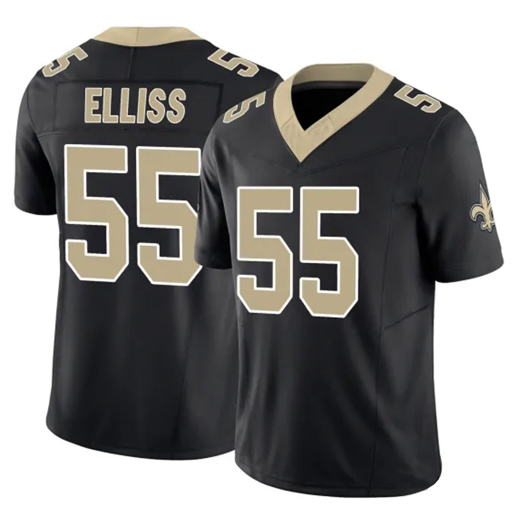 Kdoa NO.Saints #55 Kaden Elliss Player Black Limited Vapor F.U.S.E. Home Game Stitched Jerseys