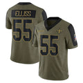Kdoa NO.Saints #55 Kaden Elliss Player Olive Salute To Service Limited Game Stitched Jerseys