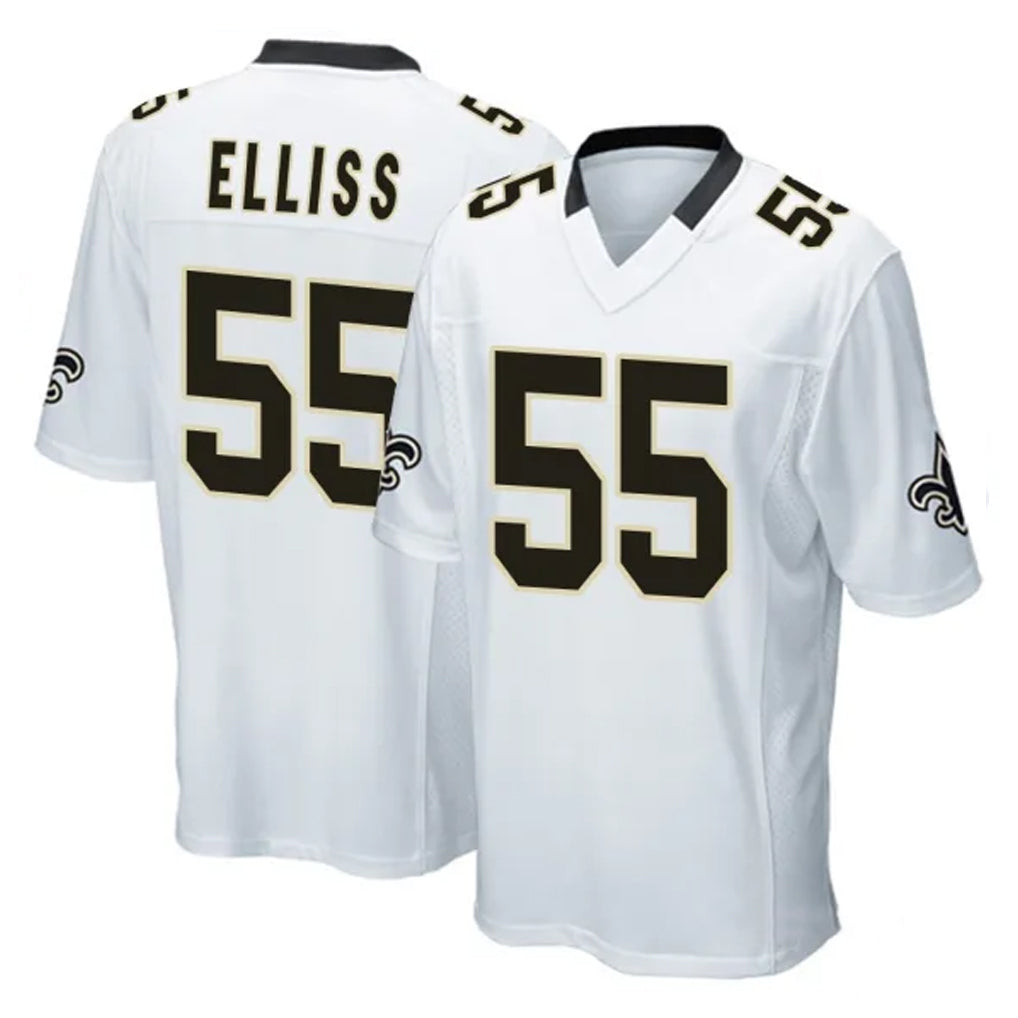 Kdoa NO.Saints #55 Kaden Elliss Player White Home Game Stitched Jerseys