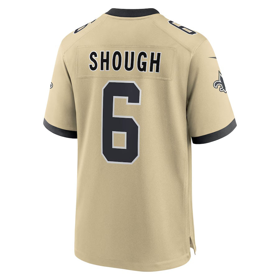 Kdoa NO.Saints #6 Tyler Shough Gold Alternate Game Player Stitched Jerseys