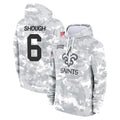 Kdoa NO.Saints #6 Tyler Shough Player Arctic Camo Salute to Service Pullover Hoodies Limited Game Stitched Jerseys