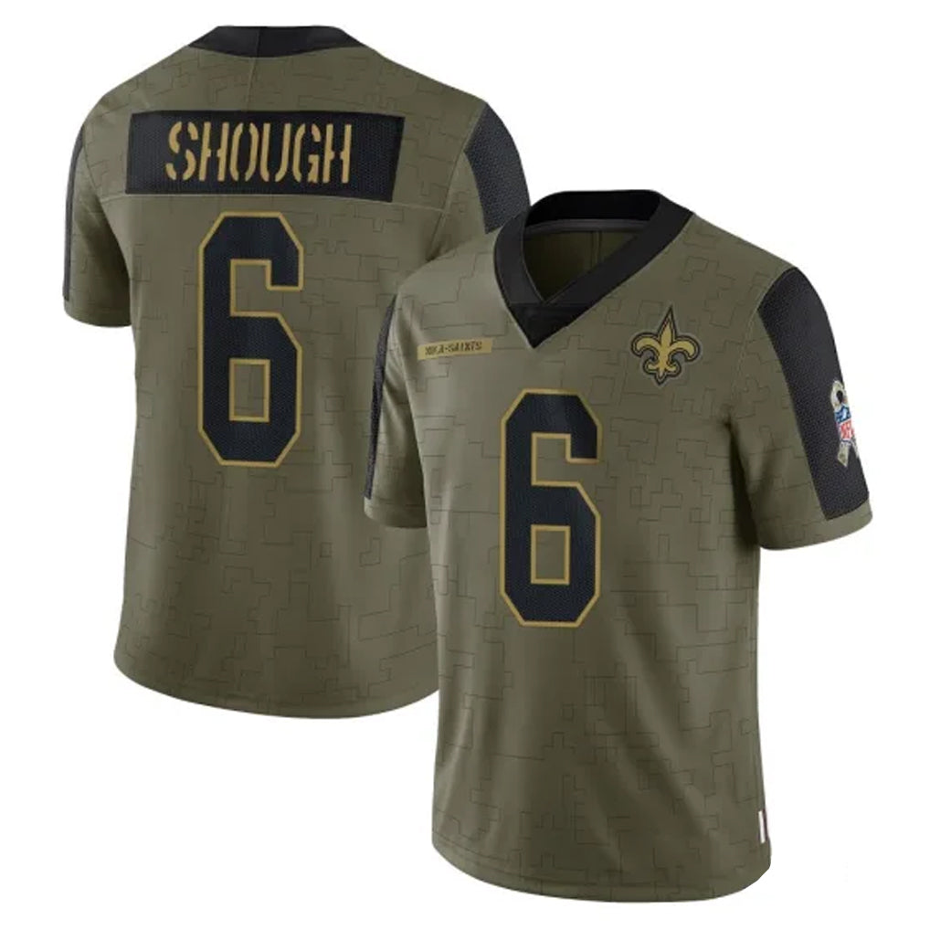Kdoa NO.Saints #6 Tyler Shough Player Olive Salute To Service Limited Game Stitched Jerseys