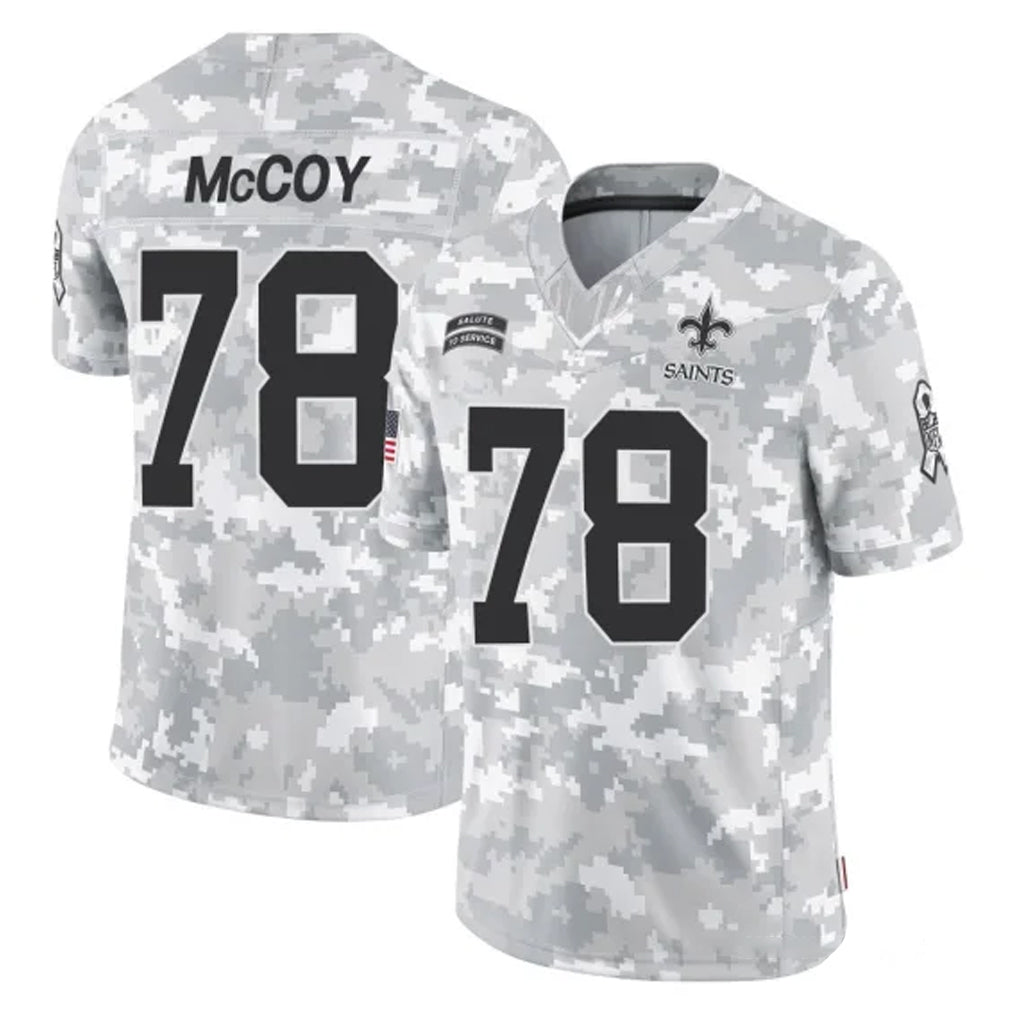 Kdoa NO.Saints #78 Erik McCoy Player Arctic Camo Salute To Service Limited Game Stitched Jerseys