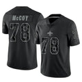 Kdoa NO.Saints #78 Erik McCoy Player Black Limited Reflective Home Game Stitched Jerseys