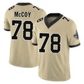 Kdoa NO.Saints #78 Erik McCoy Player Gold Limited Vapor F.U.S.E. Home Game Stitched Jerseys