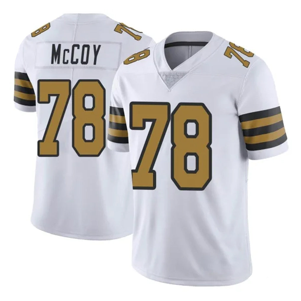 Kdoa NO.Saints #78 Erik McCoy Player White Limited Color Rush Home Game Stitched Jerseys