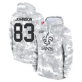 Kdoa NO.Saints #83 Juwan Johnson Player Arctic Camo Salute to Service Pullover Hoodies Limited Game Stitched Jerseys
