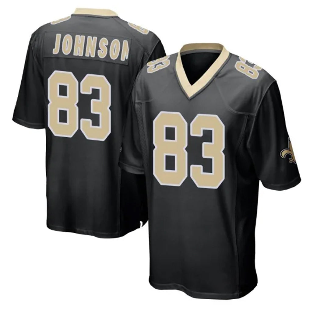 Kdoa NO.Saints #83 Juwan Johnson Player Black Home Game Stitched Jerseys
