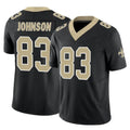 Kdoa NO.Saints #83 Juwan Johnson Player Black Limited Vapor F.U.S.E. Home Game Stitched Jerseys