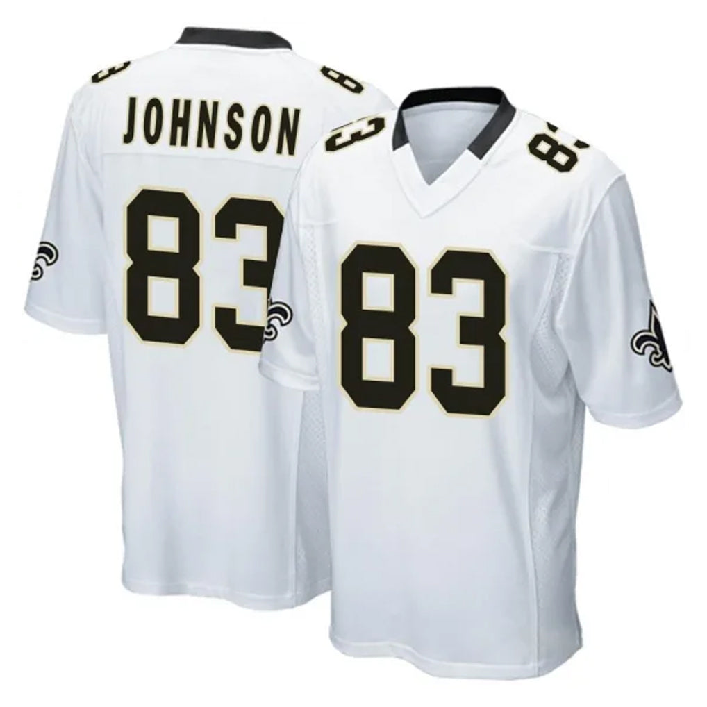 Kdoa NO.Saints #83 Juwan Johnson Player White Home Game Stitched Jerseys