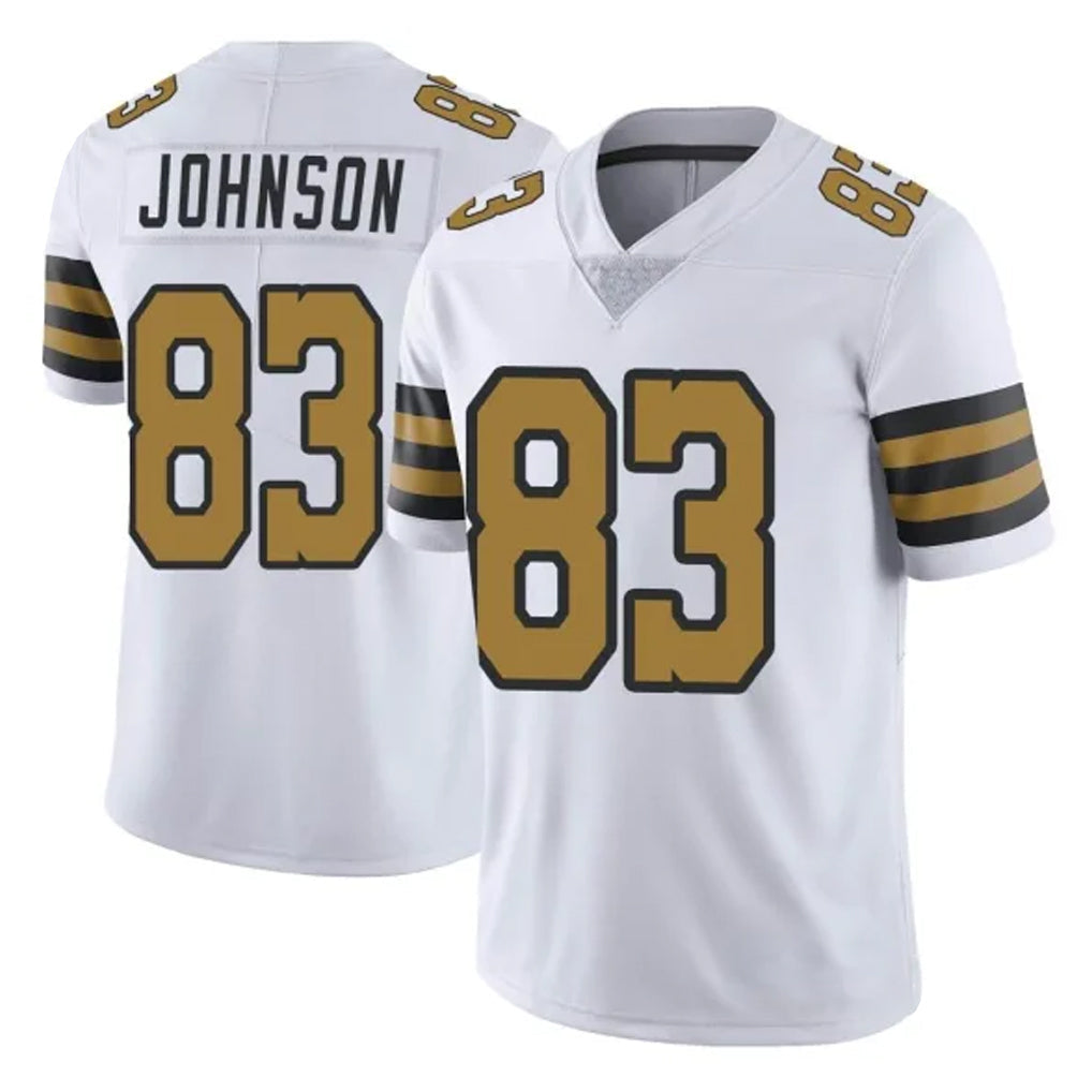Kdoa NO.Saints #83 Juwan Johnson Player White Limited Color Rush Home Game Stitched Jerseys