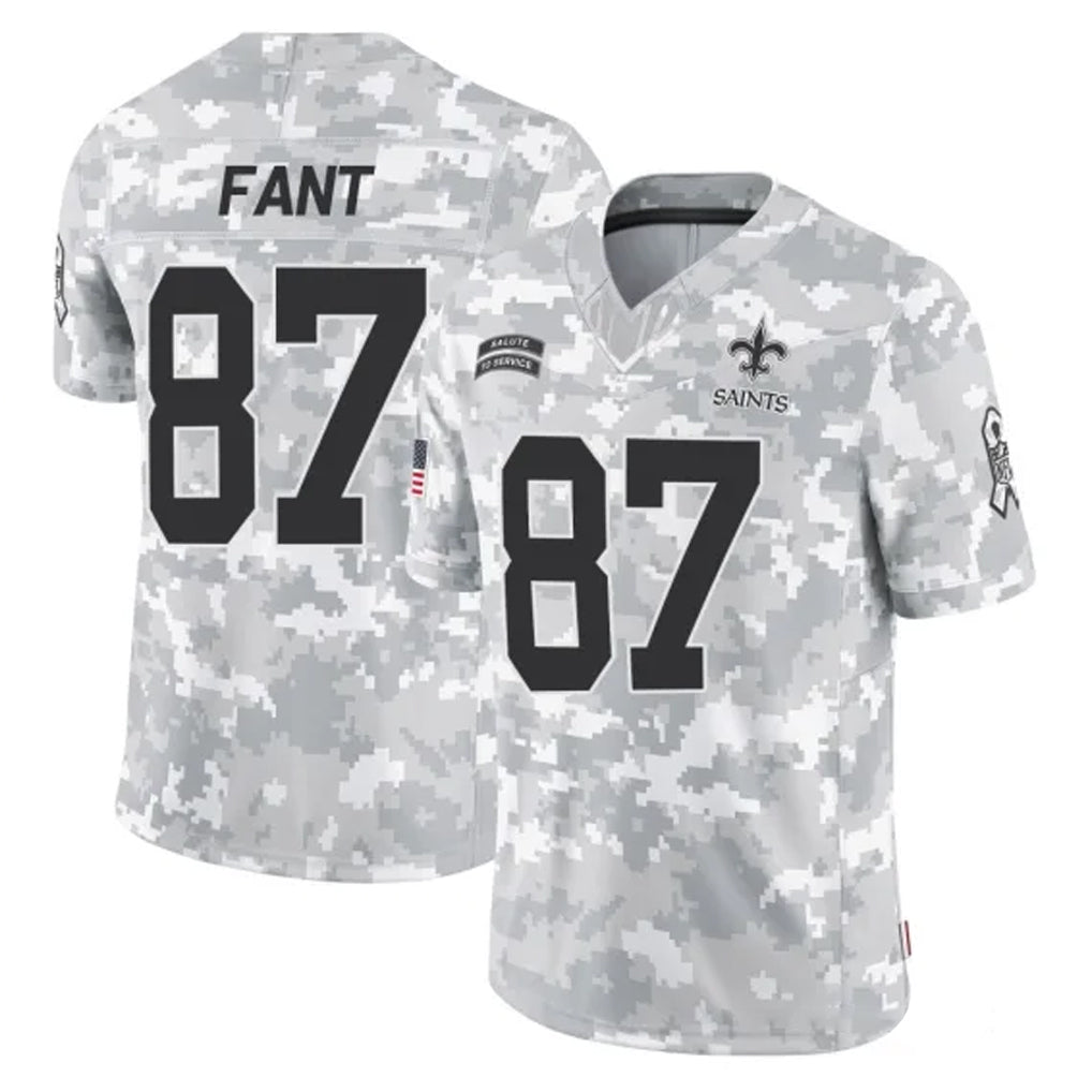 Kdoa NO.Saints #87 Noah Fant Player Arctic Camo Salute To Service Limited Game Stitched Jerseys