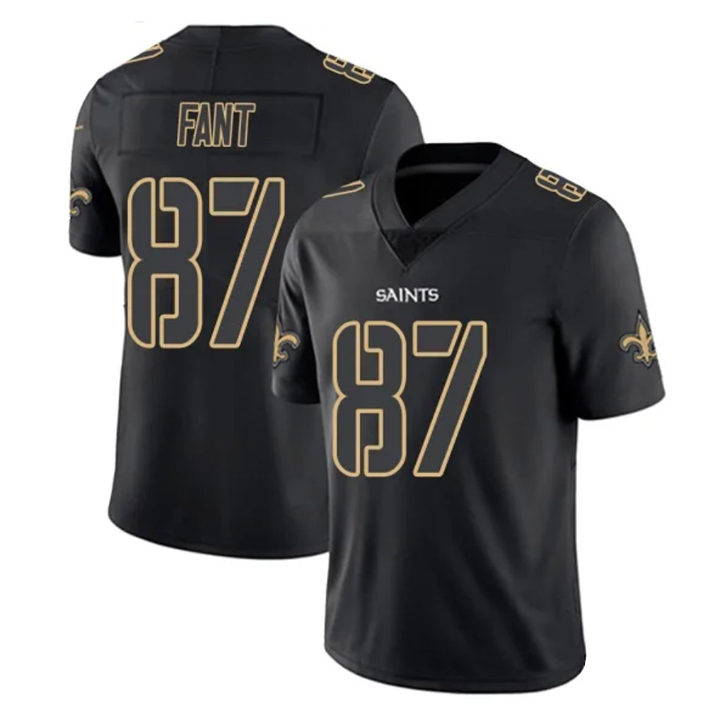 Kdoa NO.Saints #87 Noah Fant Player Black Impact Limited Home Game Stitched Jerseys