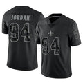 Kdoa NO.Saints #94 Cameron Jordan Player Black RFLCTV Limited Stitched Jerseys
