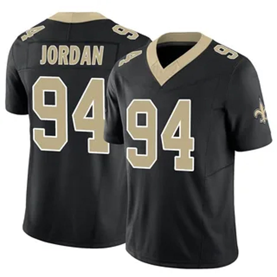 Kdoa NO.Saints #94 Cameron Jordan Player Black Vapor F.U.S.E. Limited Stitched Jerseys