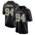 Kdoa NO.Saints #94 Cameron Jordan Player Carbon Black Fashion Game Stitched Jerseys