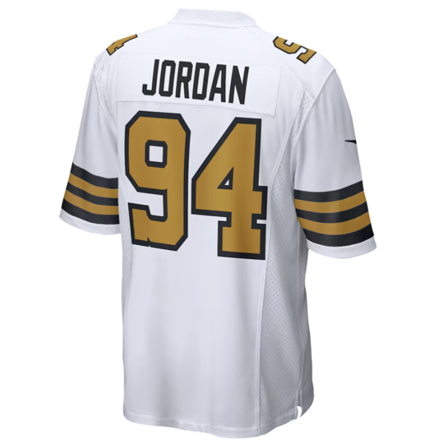 Kdoa NO.Saints #94 Cameron Jordan White Alternate Game Stitched American Stitched Jersey