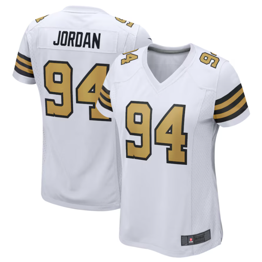 Kdoa NO.Saints #94 Cameron Jordan White Elite Player Stitched American Stitched Jerseys