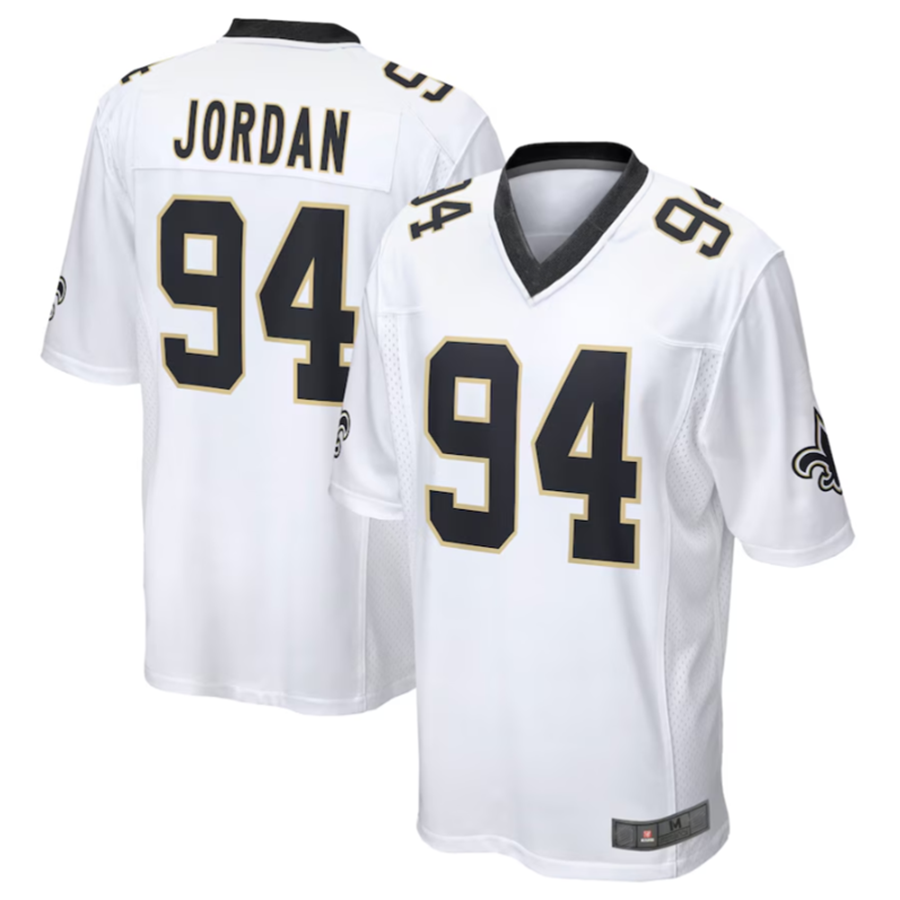 Kdoa NO.Saints #94 Cameron Jordan White Game Stitched American Stitched Jerseys