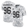 Kdoa NO.Saints #96 Carl Granderson Player Arctic Camo Salute To Service Limited Game Stitched Jerseys