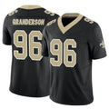 Kdoa NO.Saints #96 Carl Granderson Player Black Limited Vapor F.U.S.E. Home Game Stitched Jerseys