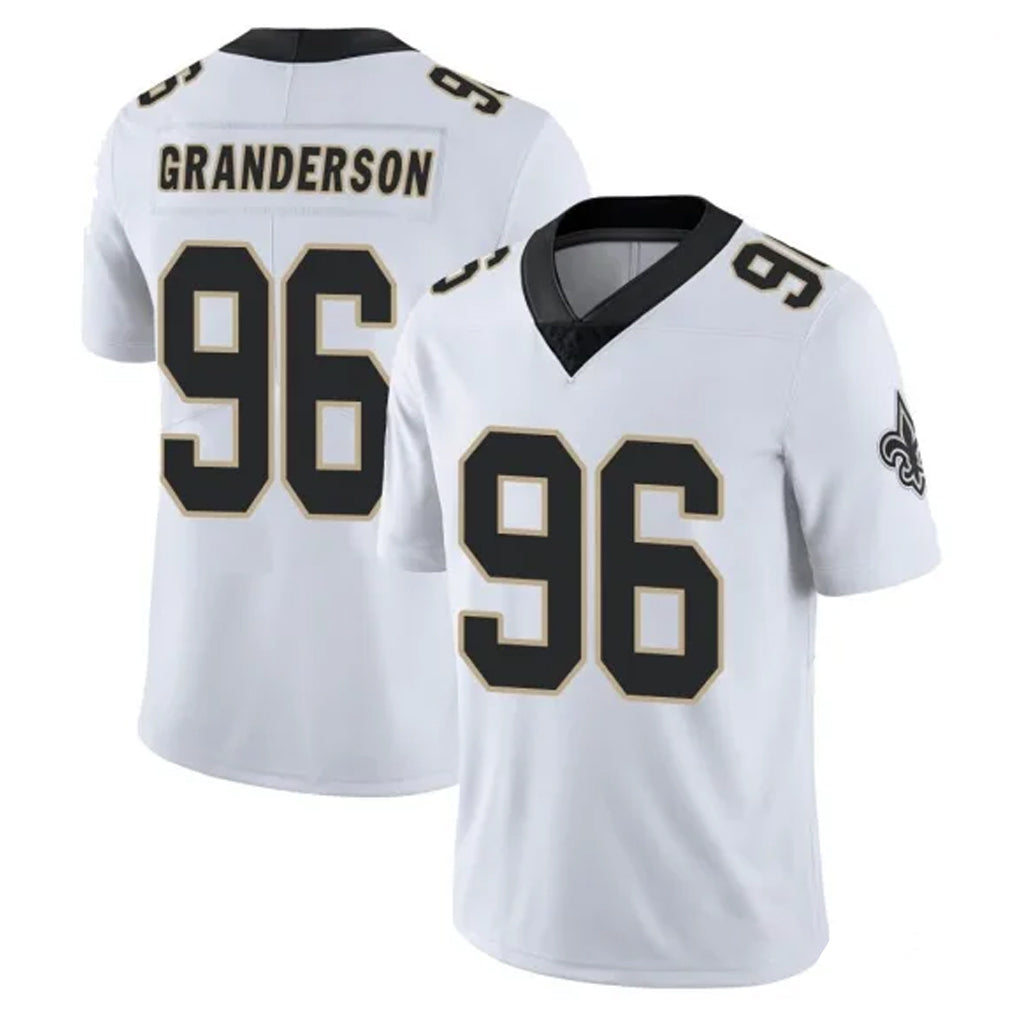 Kdoa NO.Saints #96 Carl Granderson Player White Limited Vapor Untouchable Home Game Stitched Jerseys