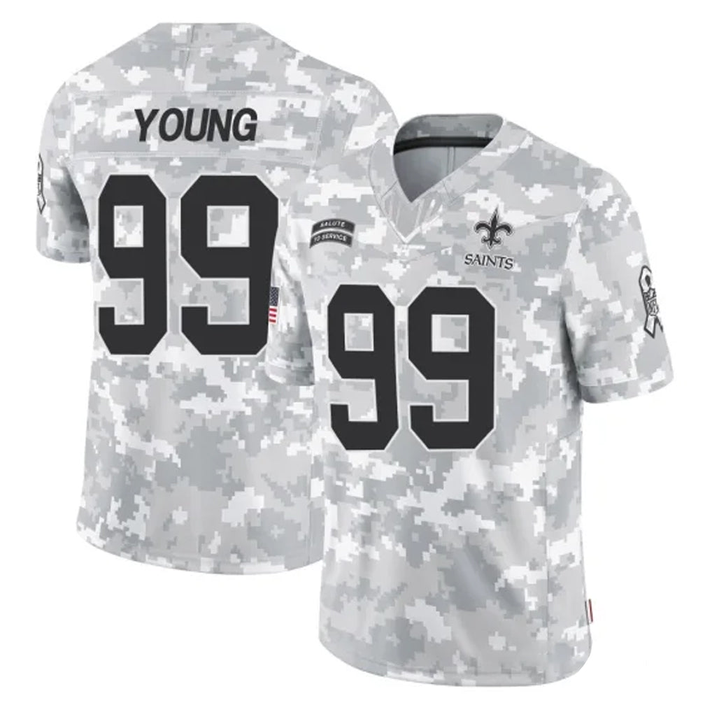 Kdoa NO.Saints #99 Chase Young Player Arctic Camo Salute To Service Limited Game Stitched Jerseys