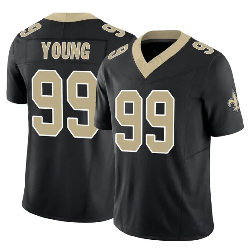 Kdoa NO.Saints #99 Chase Young Player Black Limited Vapor F.U.S.E. Home Game Stitched Jerseys