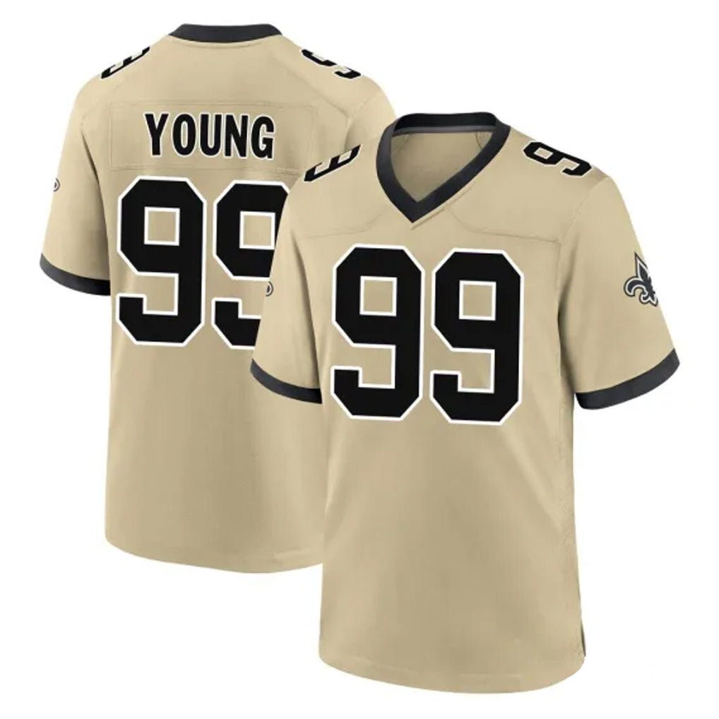 Kdoa NO.Saints #99 Chase Young Player Gold Home Game Stitched Jerseys
