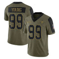 Kdoa NO.Saints #99 Chase Young Player Olive Salute To Service Limited Game Stitched Jerseys
