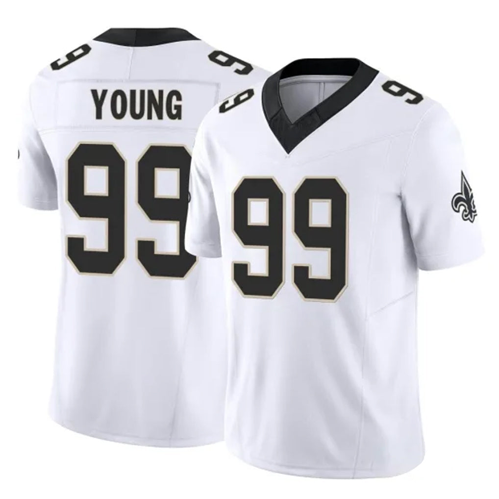 Kdoa NO.Saints #99 Chase Young Player White Limited Vapor F.U.S.E. Home Game Stitched Jerseys
