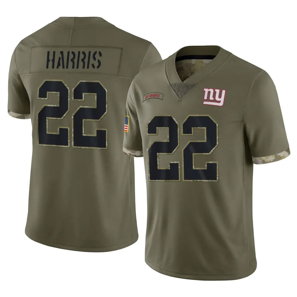 Kdoa NY.Giants #22 Najee Harris Player Olive Salute To Service Limited Stitched Jerseys