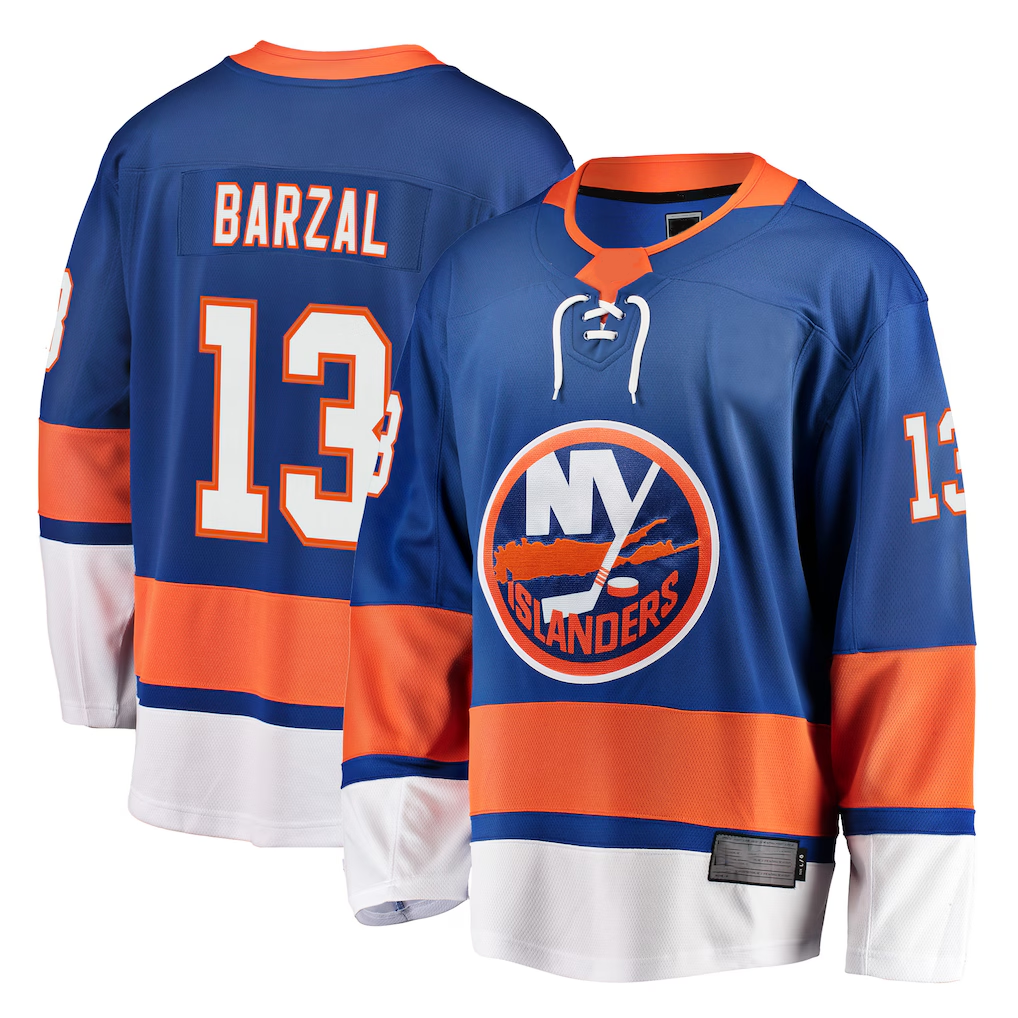 Kdoa NY.Islanders #13 Mathew Barzal Royal Breakaway Player Jerseys