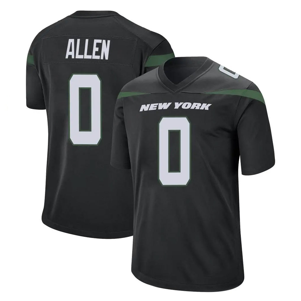 Kdoa NY.Jets #0 Braelon Allen Player Stealth Black Home Game Stitched Jerseys