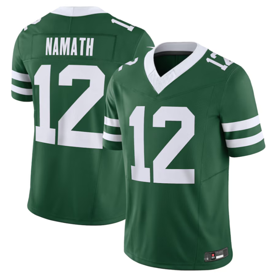 Kdoa NY.Jets #12 Joe Namath Legacy Green Vapor F.U.S.E. Limited Jersey Stitched American Stitched Jerseys
