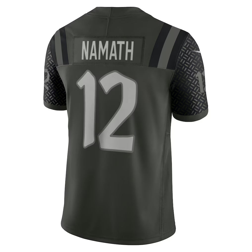 Kdoa NY.Jets #12 Joe Namath Player Gotham Green Rivalries Collection Limited Stitched Jerseys