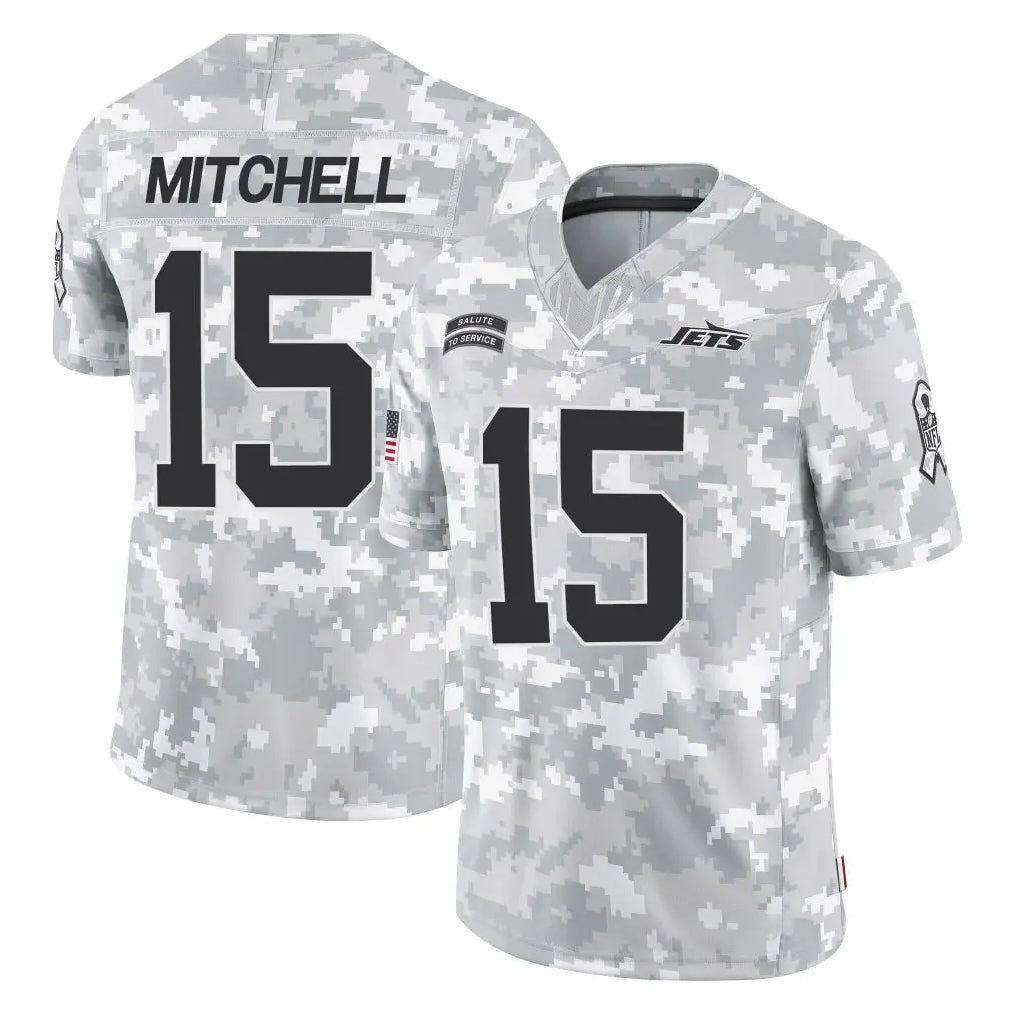 Kdoa NY.Jets #15 Adonai Mitchell Player Arctic Camo Salute to Service Limited Game Stitched Jerseys