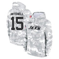 Kdoa NY.Jets #15 Adonai Mitchell Player Arctic Camo Salute to Service Pullover Hoodies Limited Game Stitched Jerseys
