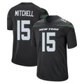 Kdoa NY.Jets #15 Adonai Mitchell Player Stealth Black Home Game Stitched Jerseys