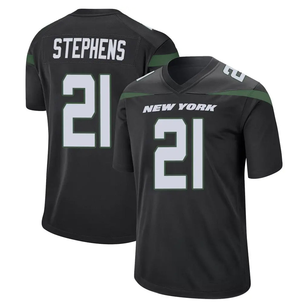 Kdoa NY.Jets #21 Brandon Stephens Player Stealth Black Home Game Stitched Jerseys
