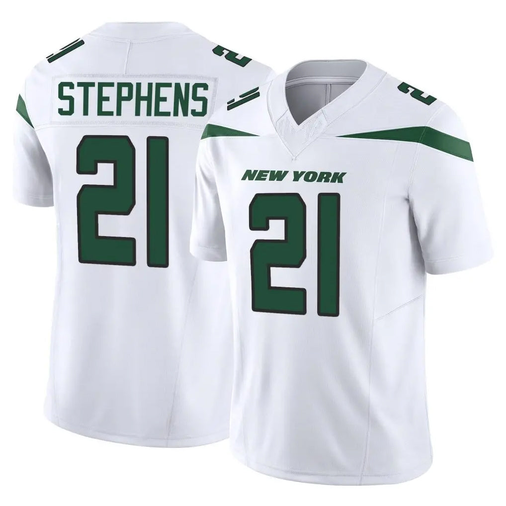 Kdoa NY.Jets #21 Brandon Stephens Player White Limited Vapor F.U.S.E. Home Game Stitched Jerseys