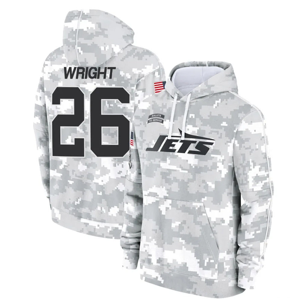 Kdoa NY.Jets #26 Nahshon Wright Player Arctic Camo Salute to Service Pullover Hoodies Limited Game Stitched Jerseys