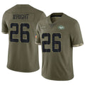 Kdoa NY.Jets #26 Nahshon Wright Player Olive Salute To Service Limited Stitched Jerseys