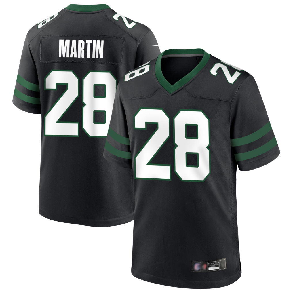 Kdoa NY.Jets #28 Curtis Martin Player Black Home Game Stitched Jerseys